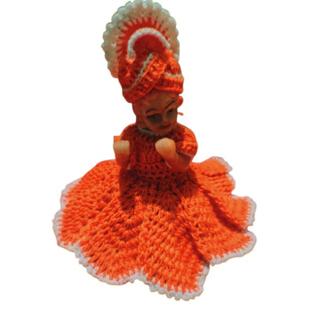 Laddu Gopal Tharad Dress Size: 0 To 6 — Orange