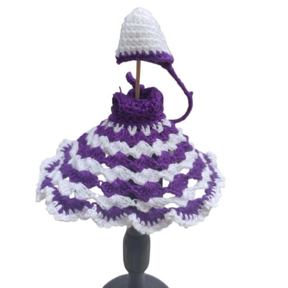 Laddu Gopal Tharad Dress Size: 0 To 6 — White-Lavender · 2014