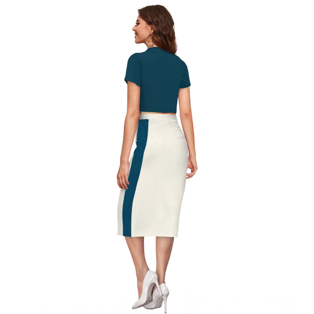 Women's Knitting Stretchable Solid Round Neck Cap Sleeve Top — Morpich