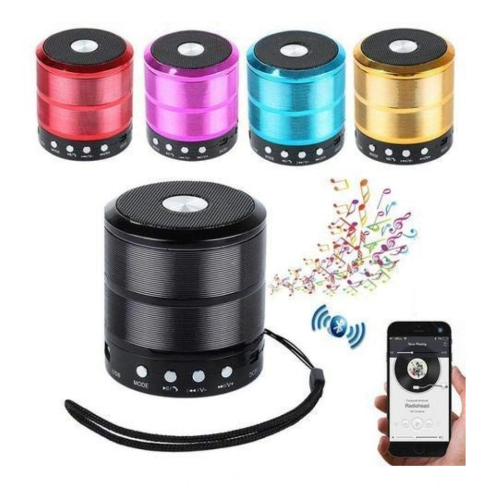 Rubber Wireless Ws887 Bluetooth Speaker — Black