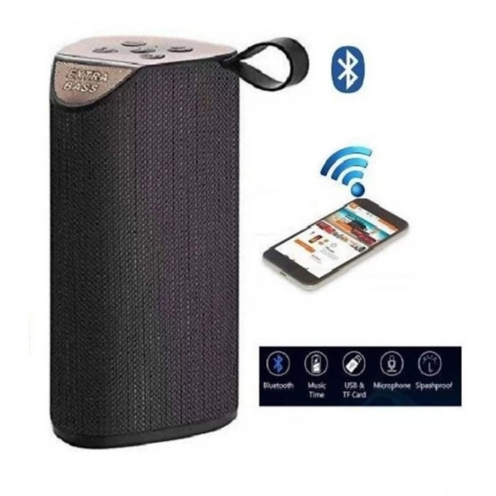 Rubber Wireless Tg111 Bluetooth Speaker — Black