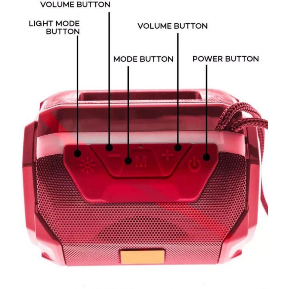 Rubber Wireless A005 Bluetooth Speaker — Red