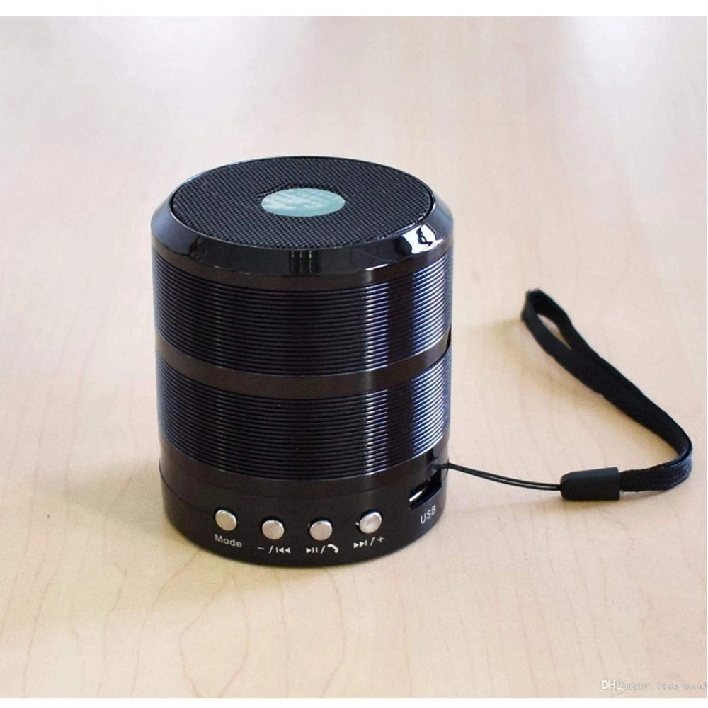 Rubber Wireless Ws887 Bluetooth Speaker — Black