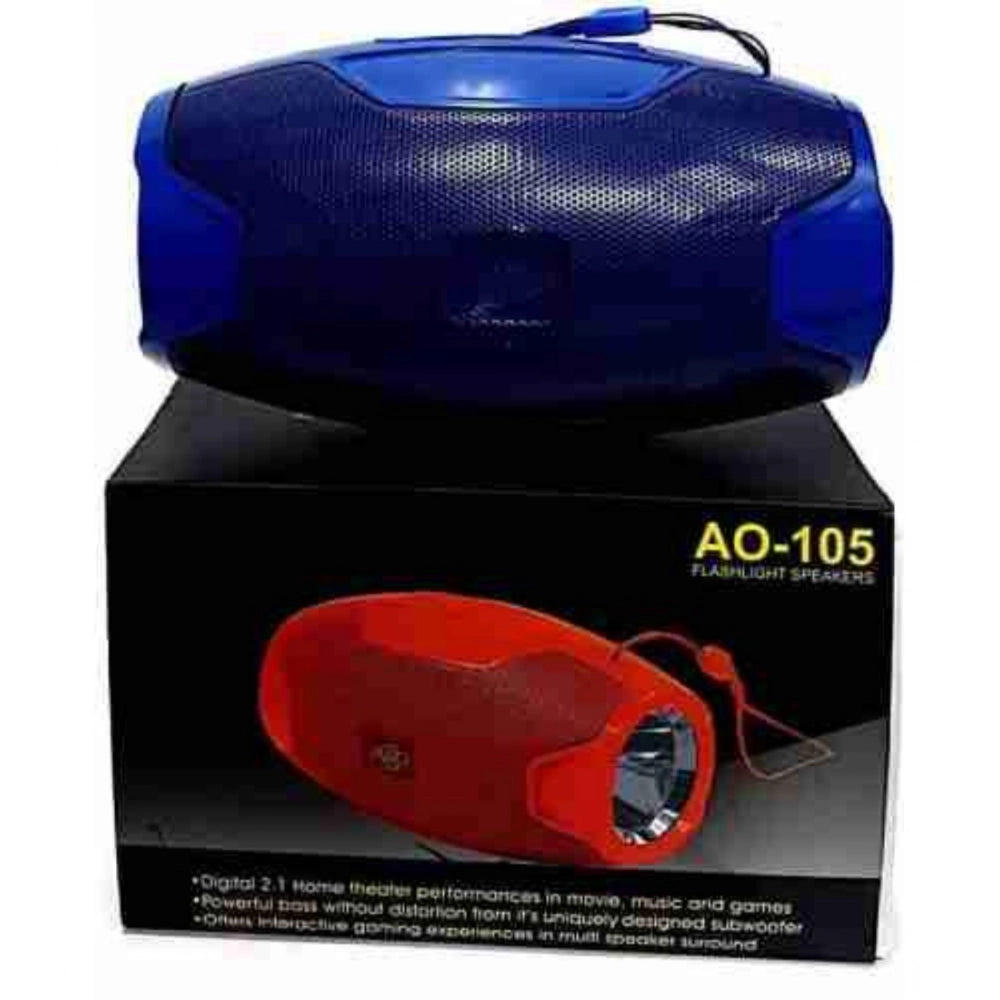 Rubber Wireless Ao105 Bluetooth Speaker — Blue