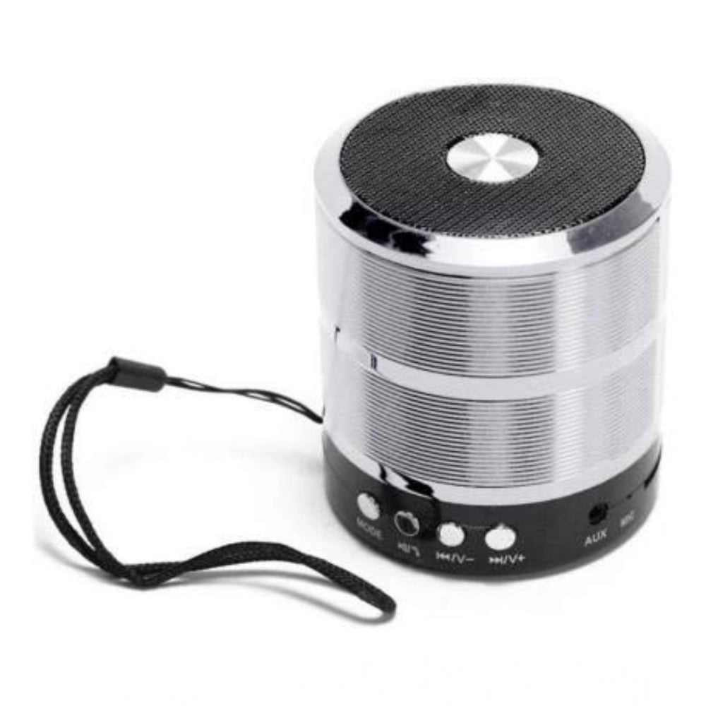 Rubber Wireless Ws887 Bluetooth Speaker — Silver