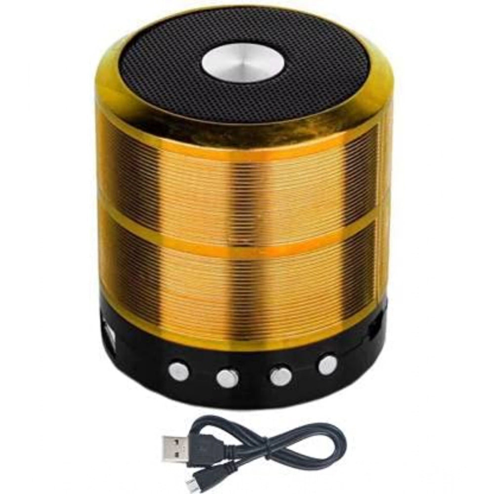 Rubber Wireless Ws887 Bluetooth Speaker — Gold