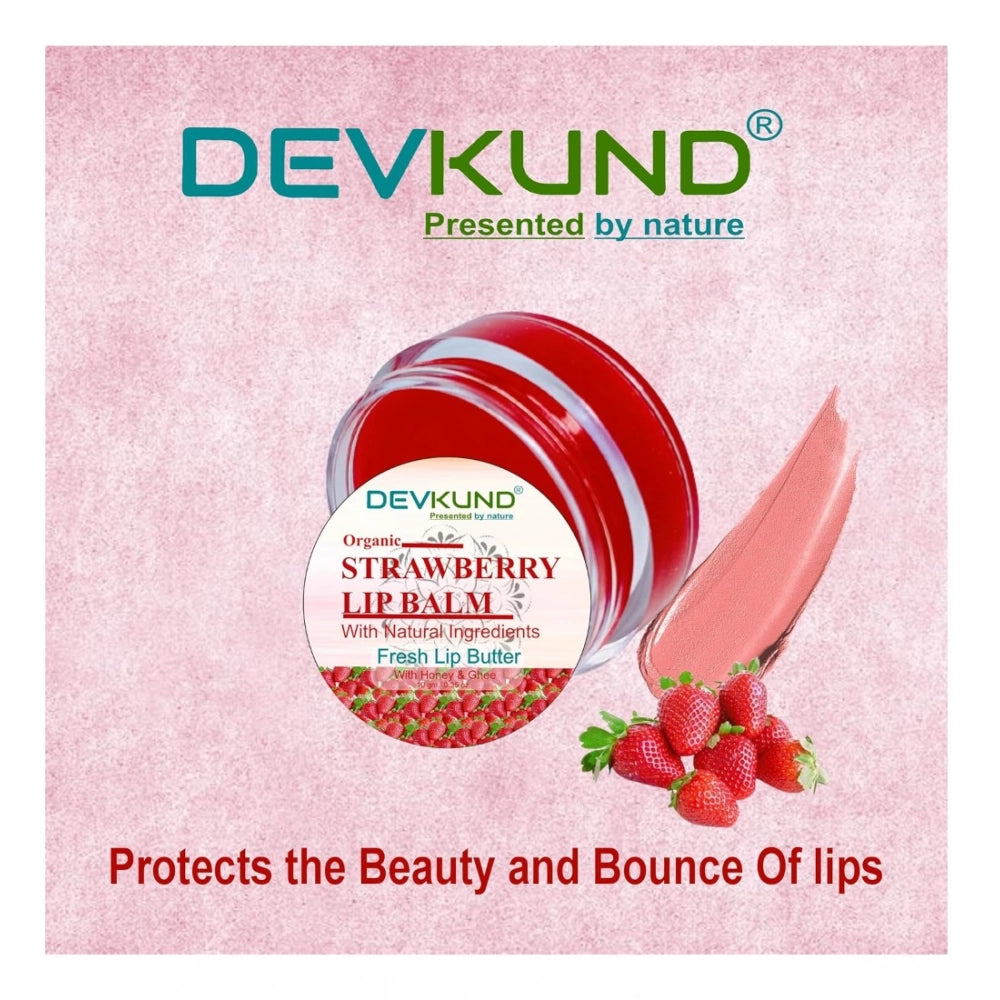 Unisex Herbal Dark And Chapped Lips Strawberry Lip Balm — 10Gm · lm26
