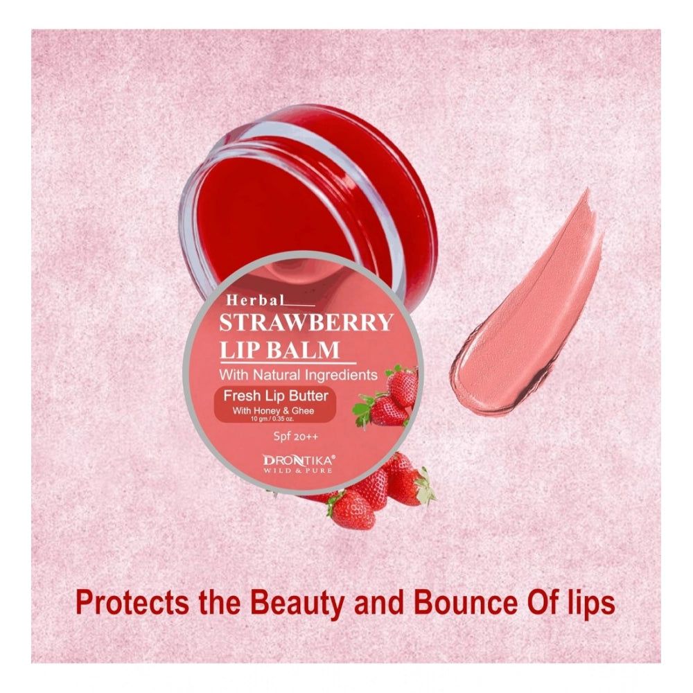 Unisex Herbal Dark And Chapped Lips Strawberry Lip Balm — 10Gm · lm19