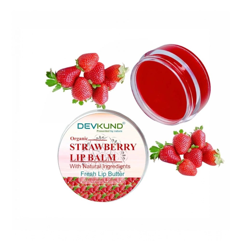 Unisex Herbal Dark And Chapped Lips Strawberry Lip Balm — 10Gm · lm26