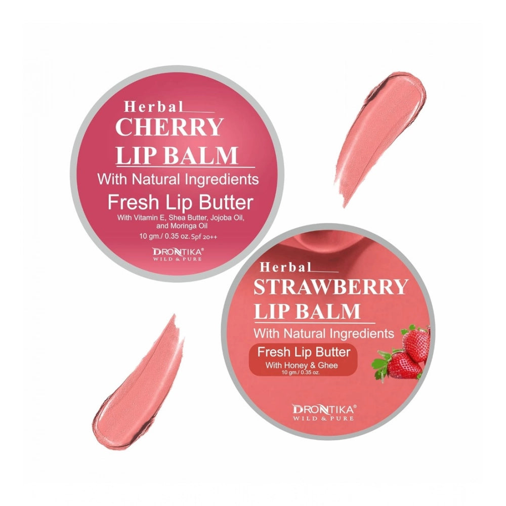 Unisex Herbal Dark And Chapped Lips Cherry & Strawberrys · Pack of 2 — 10Gm