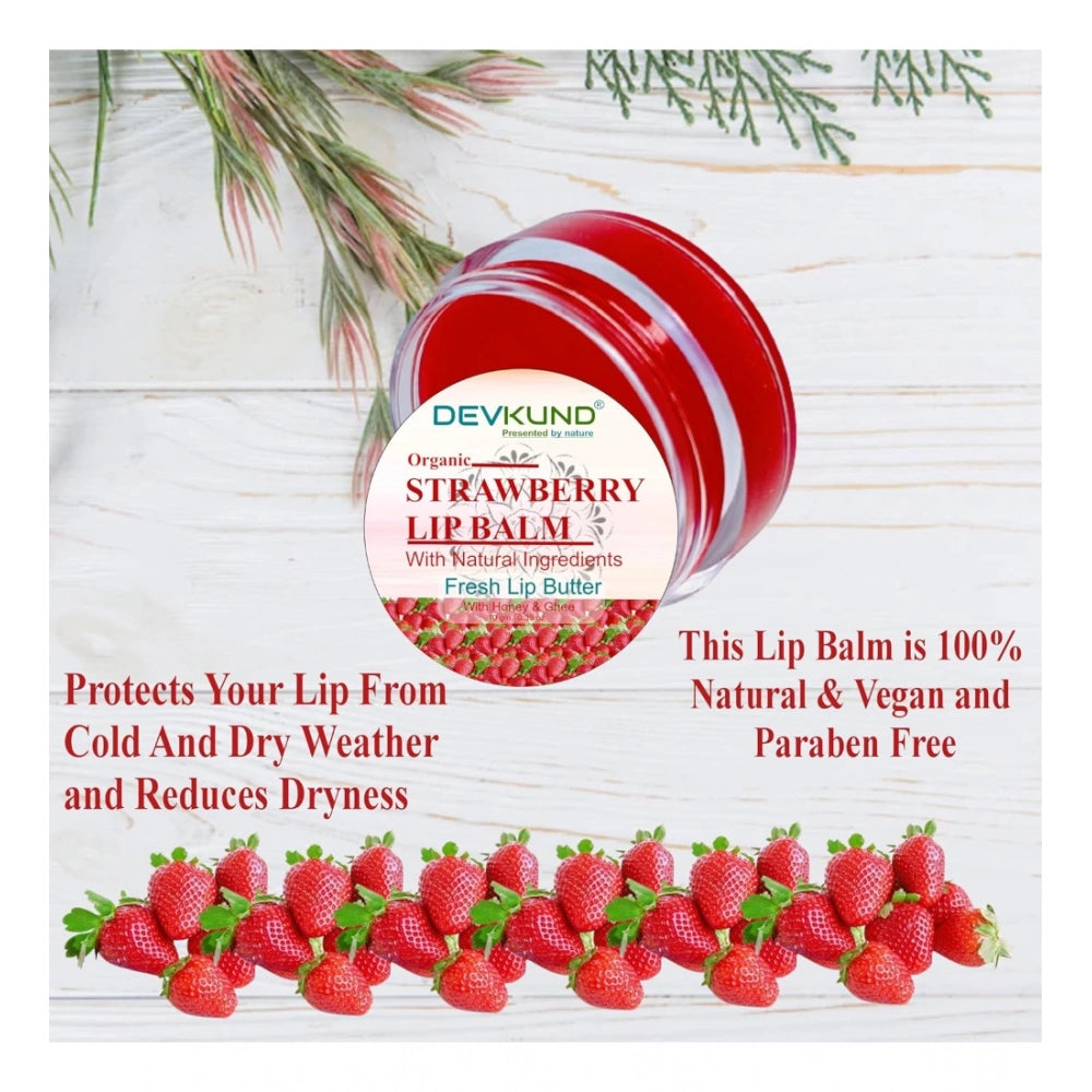 Unisex Herbal Dark And Chapped Lips Strawberry Lip Balm — 10Gm · lm26