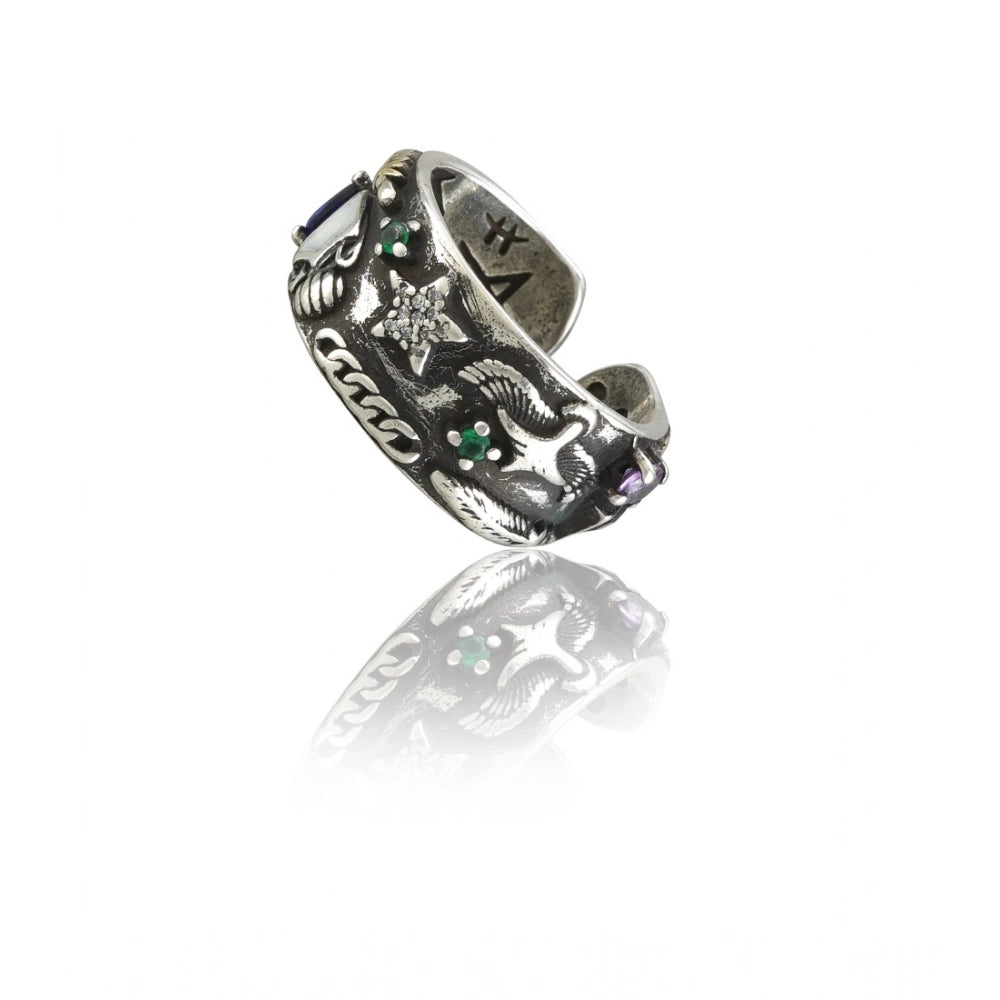 Stainless Steel Imported High-Quality Office Wear Freesize Ring — Silver Plated