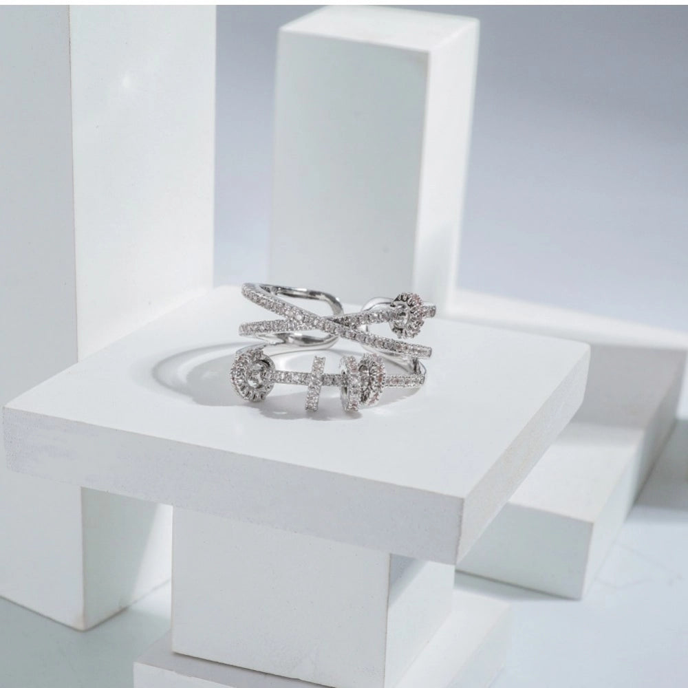 Stainless Steel Silver High-Quality Freesize Ring — Silver Plated