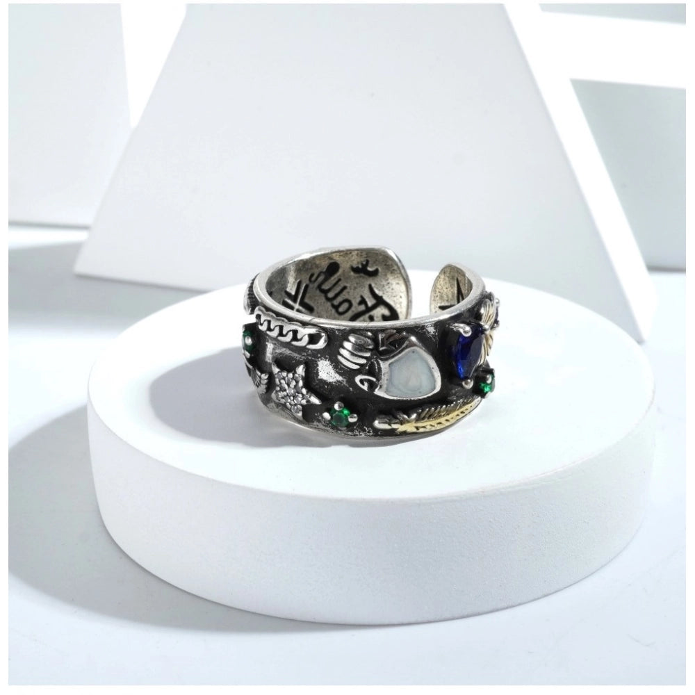 Stainless Steel Imported High-Quality Office Wear Freesize Ring — Silver Plated