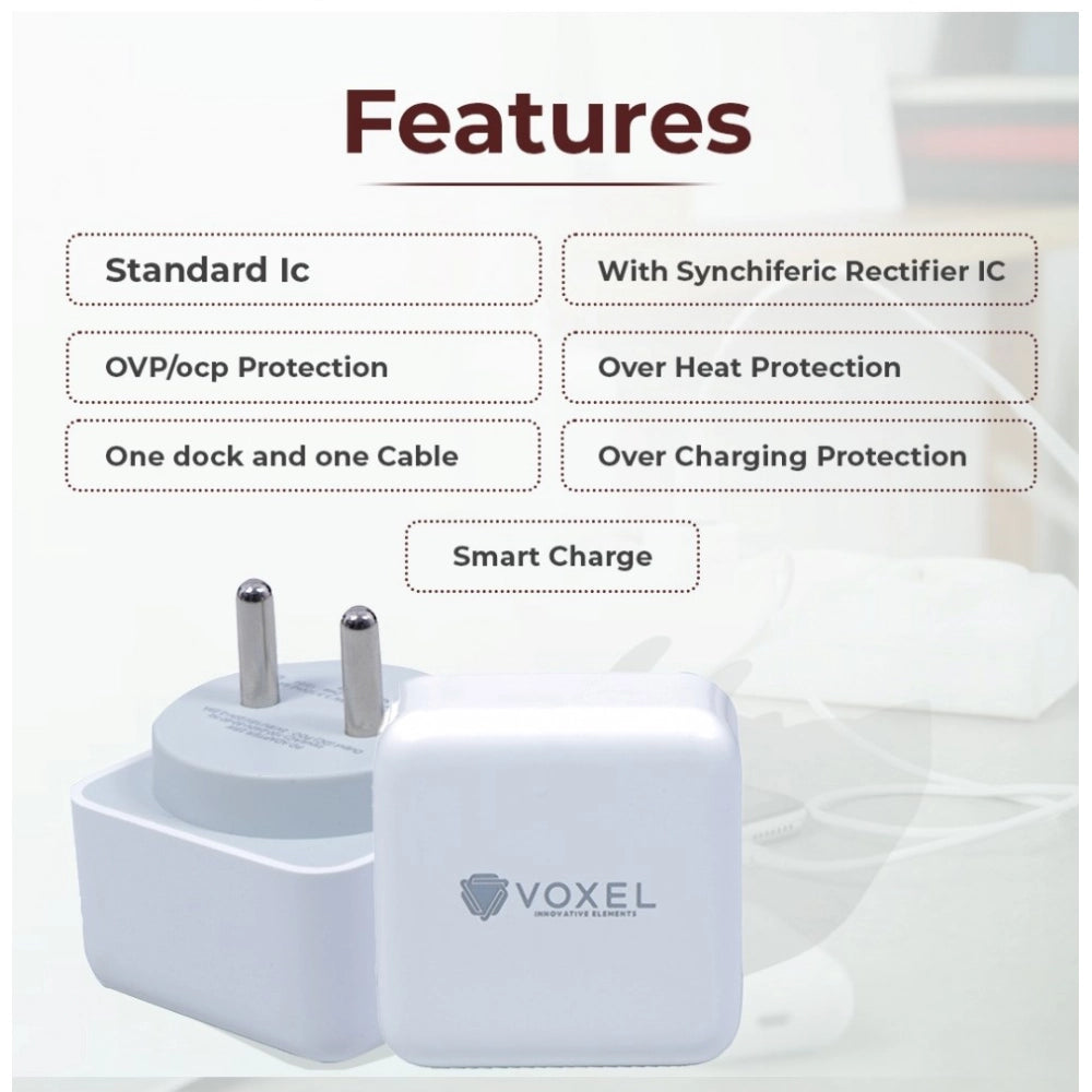 Voxel 25 Watt ' C ' Port Pd Charger — White