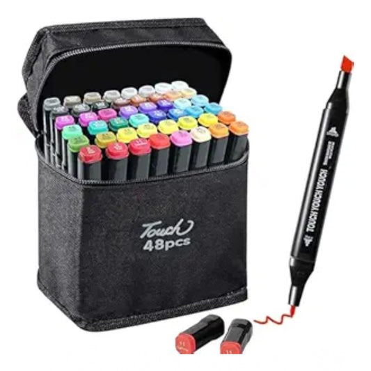 48Pcs Colors Art Markers Sketch Pen Dual Tip Artist