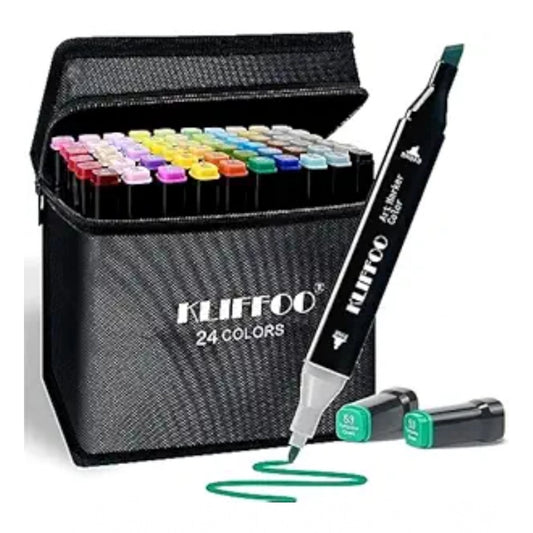 24Pcs Colors Art Markers Sketch Pen Dual Tip Artist
