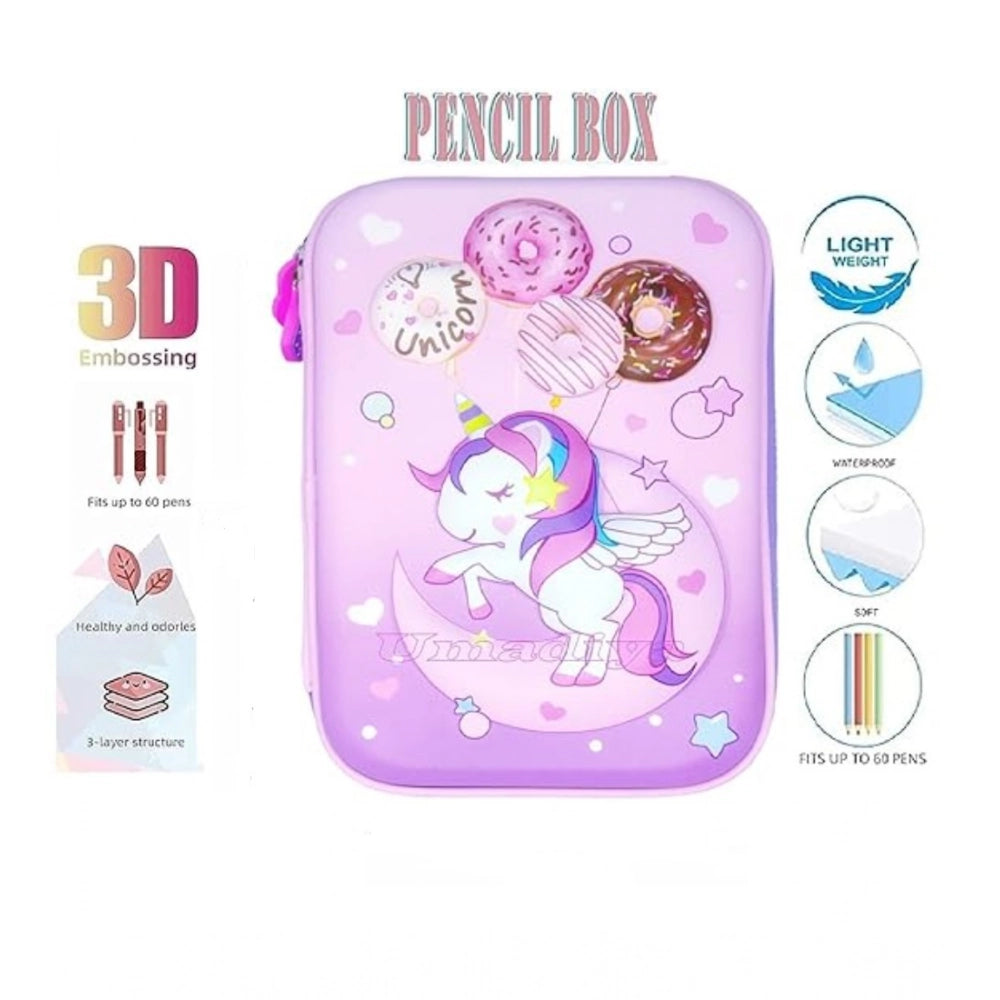 Unicorn Embossed Cover Pencil Pouch
