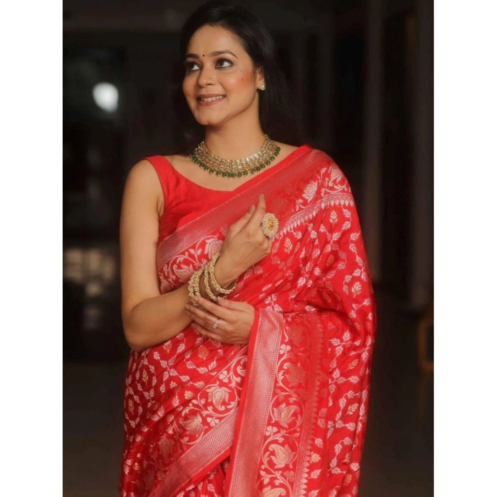 Women's Silk Printed Saree — Orange · Orng