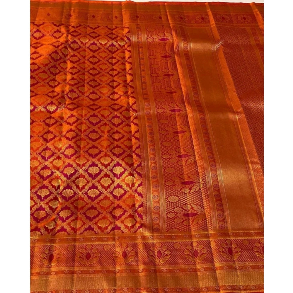 Women's Silk Printed Saree — Red · _Red