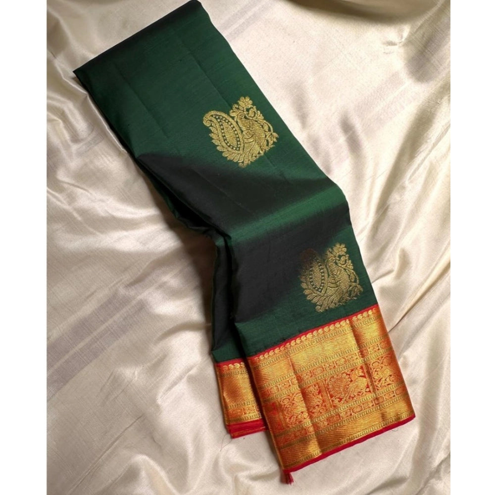 Women's Silk Printed Saree — Green · _Grn
