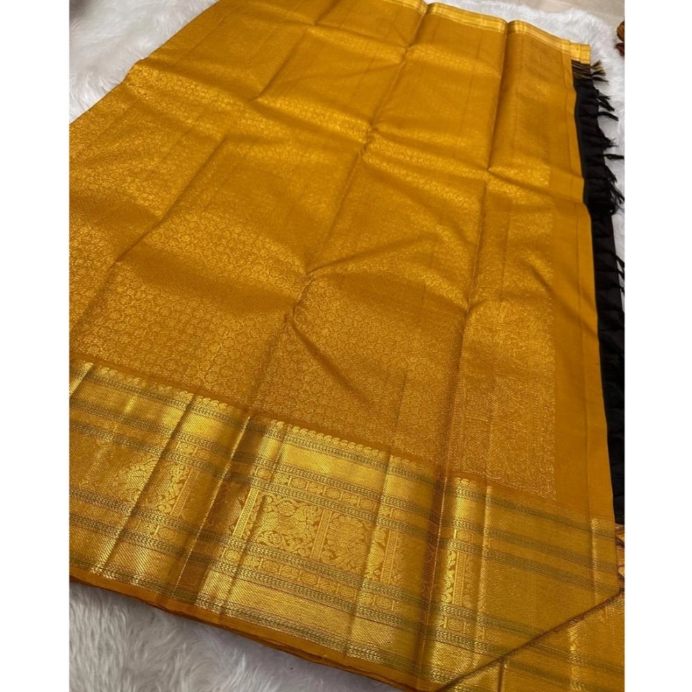Women's Silk Printed Saree — Black · _Blk