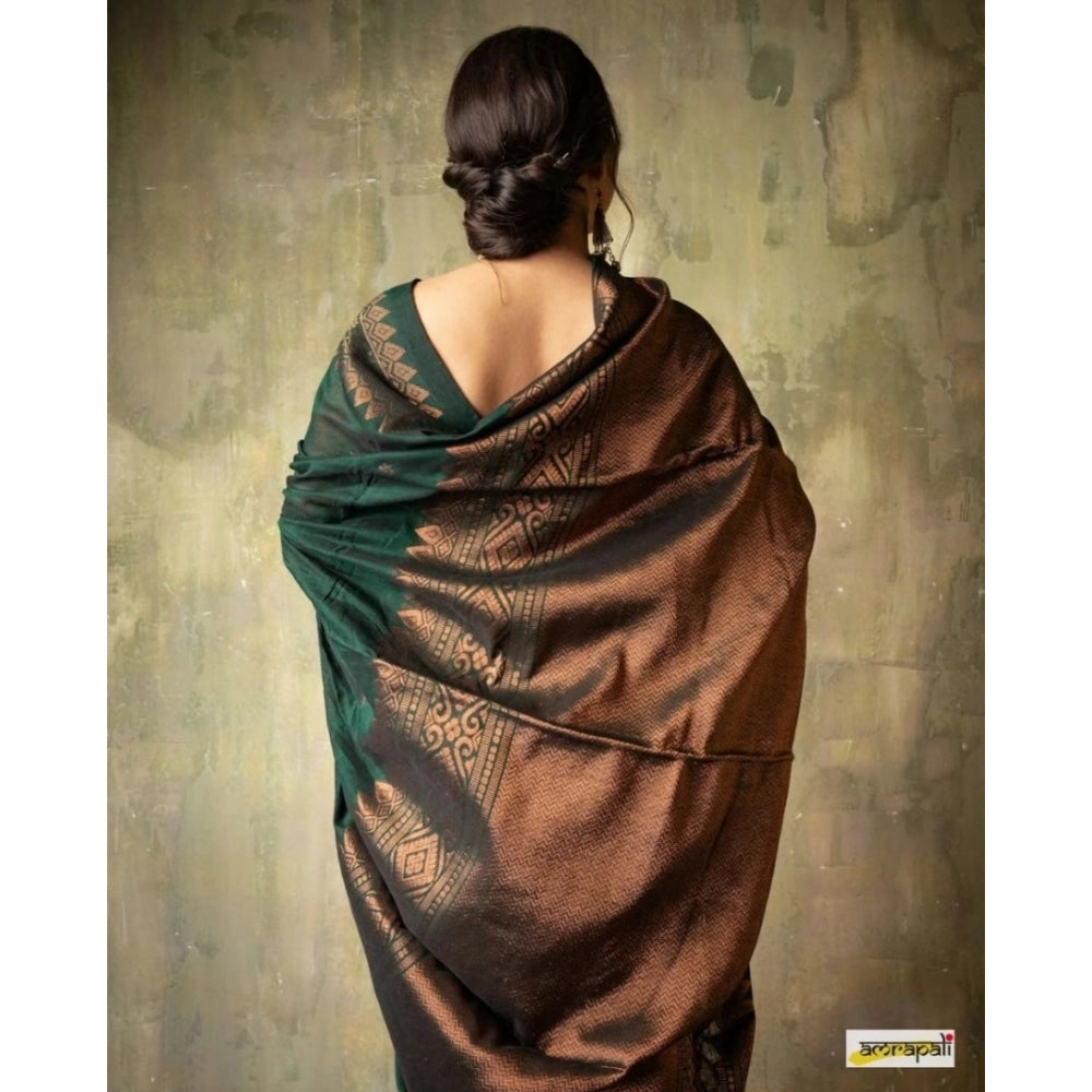 Women's Silk Printed Saree — Green · _Grn
