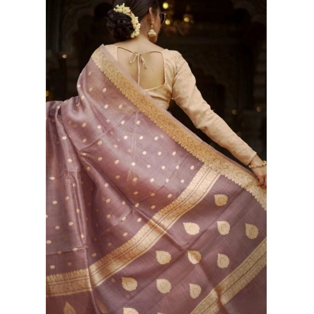 Women's Cotton Printed Saree — Rose Gold