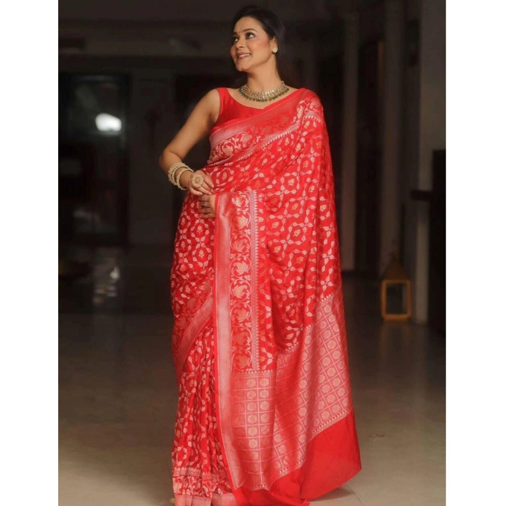 Women's Silk Printed Saree — Orange · Orng
