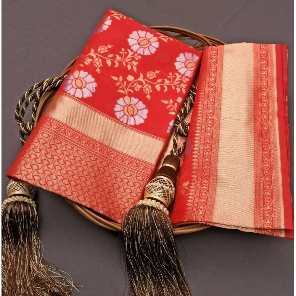 Women's Silk Printed Saree — White · _Flr