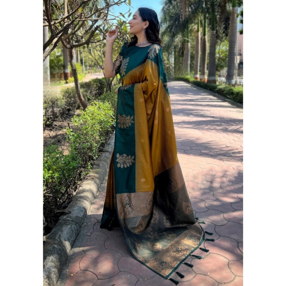 Women's Silk Printed Saree — Yellow · Ylow