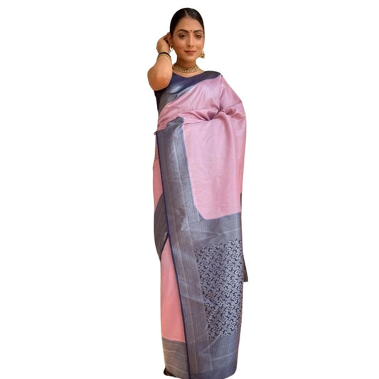 Women's Silk Printed Saree — Pink · _Pnk
