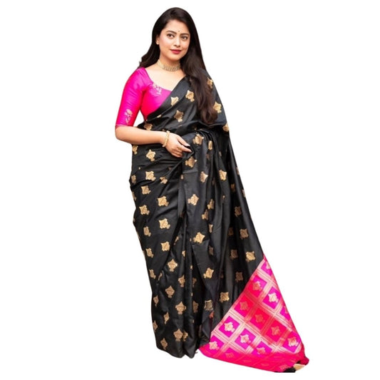 Women's Silk Printed Saree — Pink · _Pnk