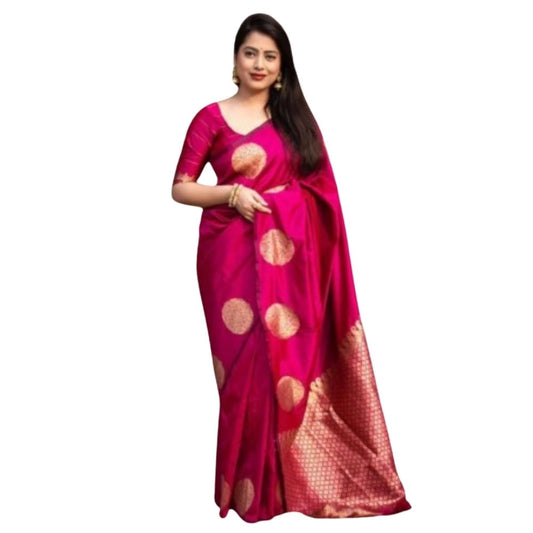 Women's Silk Printed Saree — Pink · _Pnk