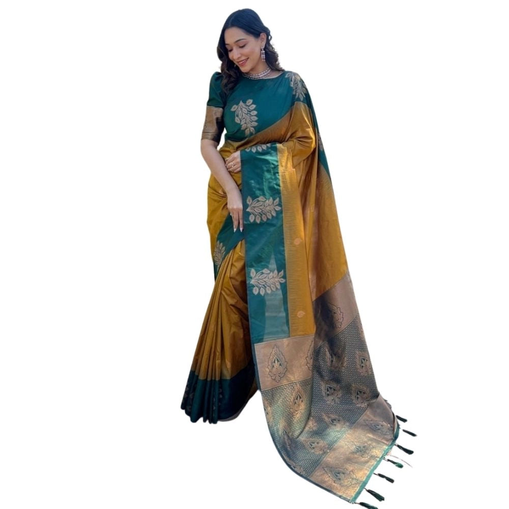 Women's Silk Printed Saree — Yellow · Ylow