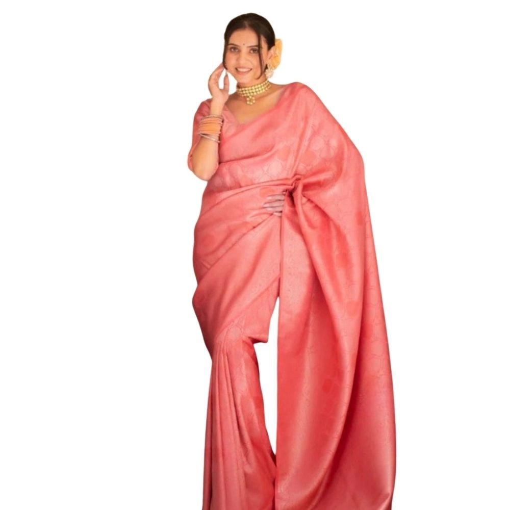 Women's Silk Printed Saree — Pink · _Pnk