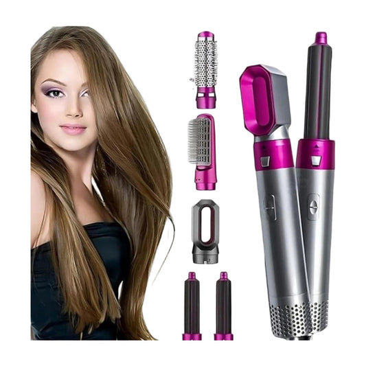 5 In 1 Hair Dryer — Pink AllQwik