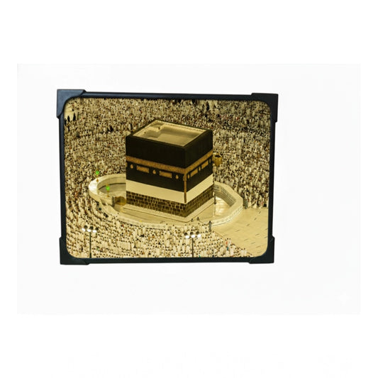 Wooden Macca Madina Haj Table Top "Allah Hu Akbar"