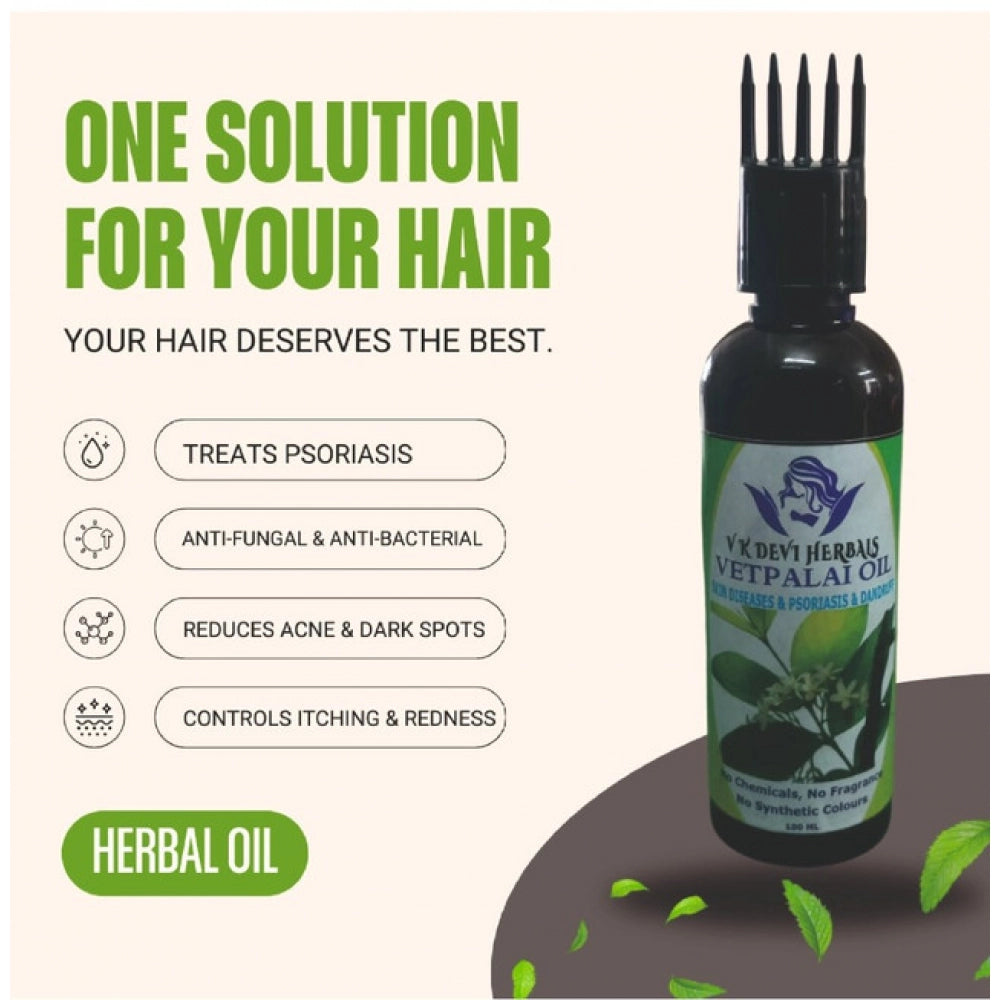 Devi Herbal Vetpalai 100 ml Oil - Anti-Dandruff And