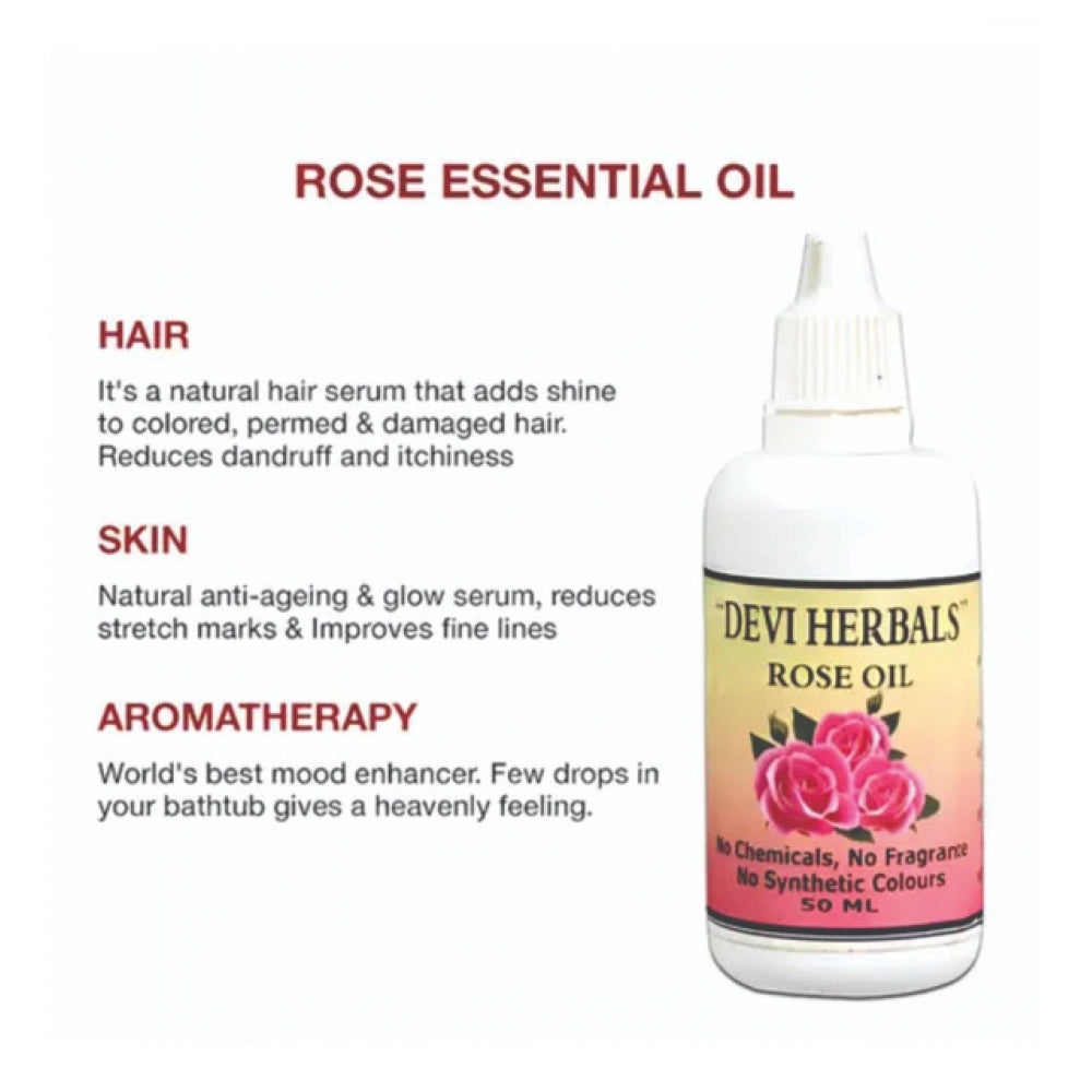 Devi Herbal Rose 50Ml Oil Natural Pure Herbal Oil
