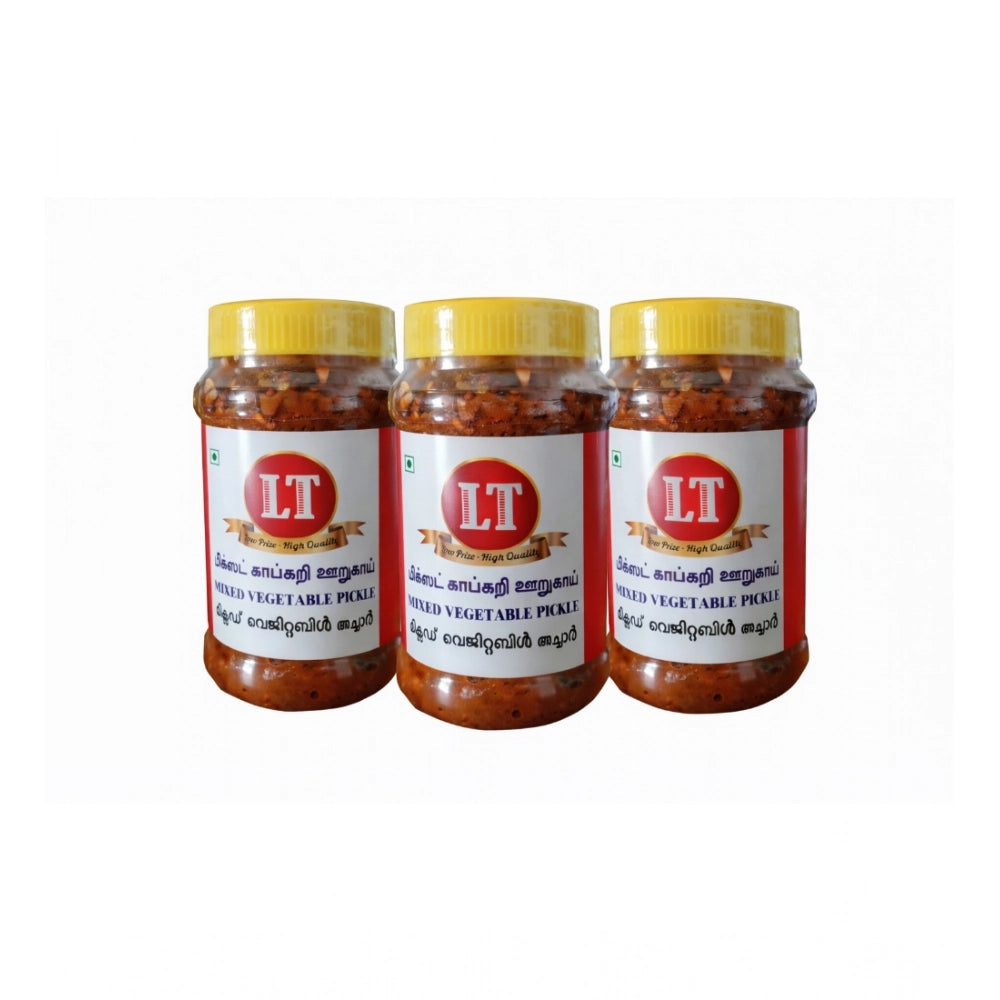 Pack Of_3 300G Lt Mixed Veg Pickle Traditional Digestive — Red