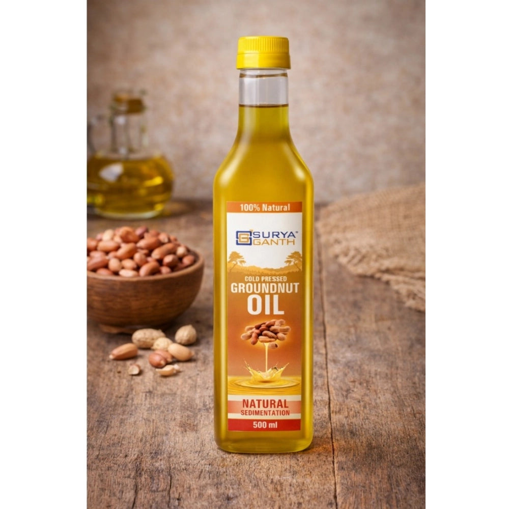 Surya Ganth Cold Pressed Groundnut Oil — Natural Sedimentation
