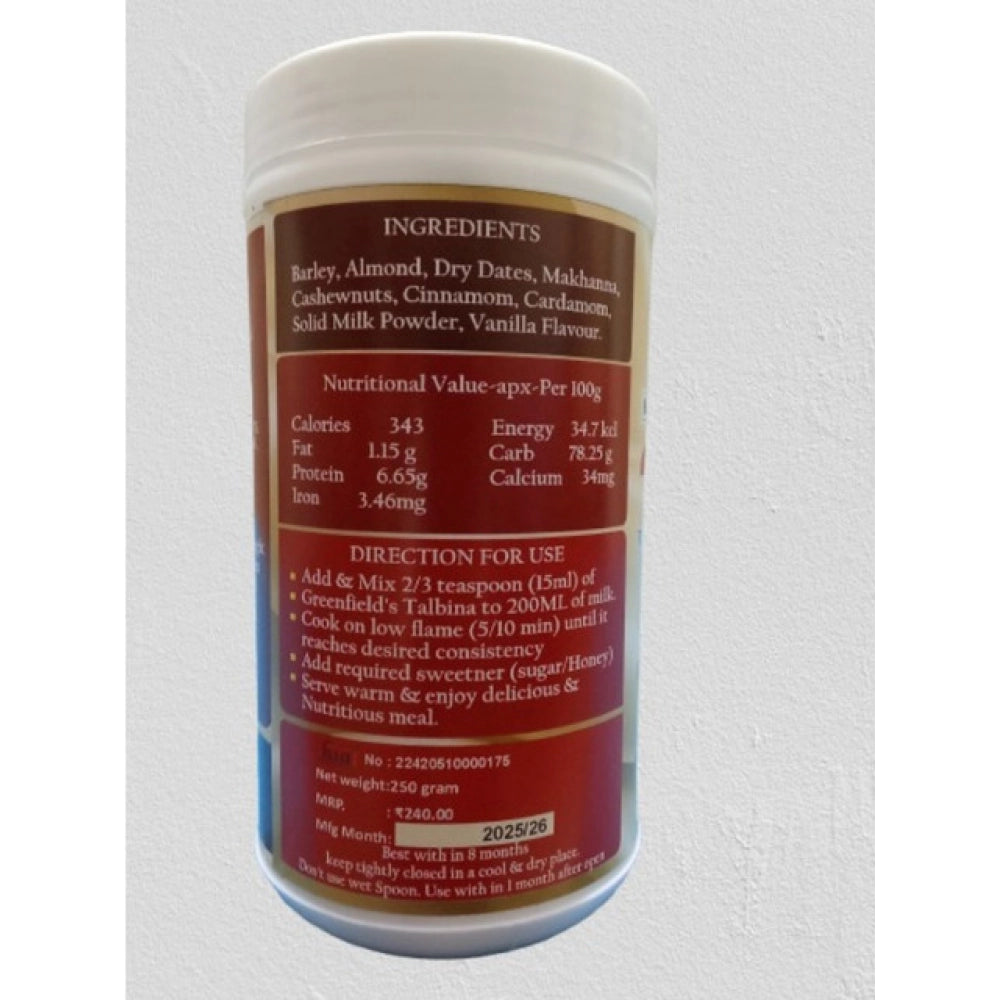 Greenfield's Talbina Roasted Barley — 250Gm