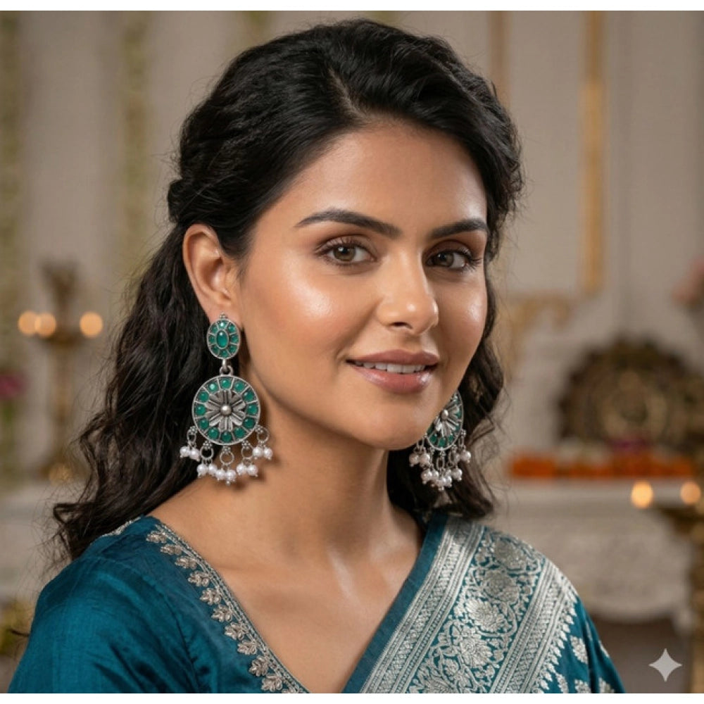 Women's Zinc Alloy Gold Plated Chandbali Earrings · 1564