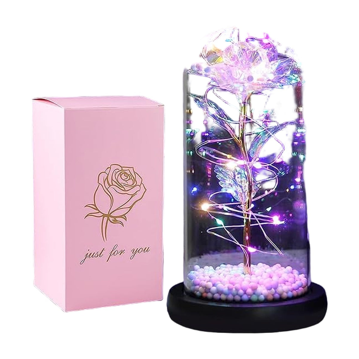 Artificial Tulips in Crystal Box AllQwik