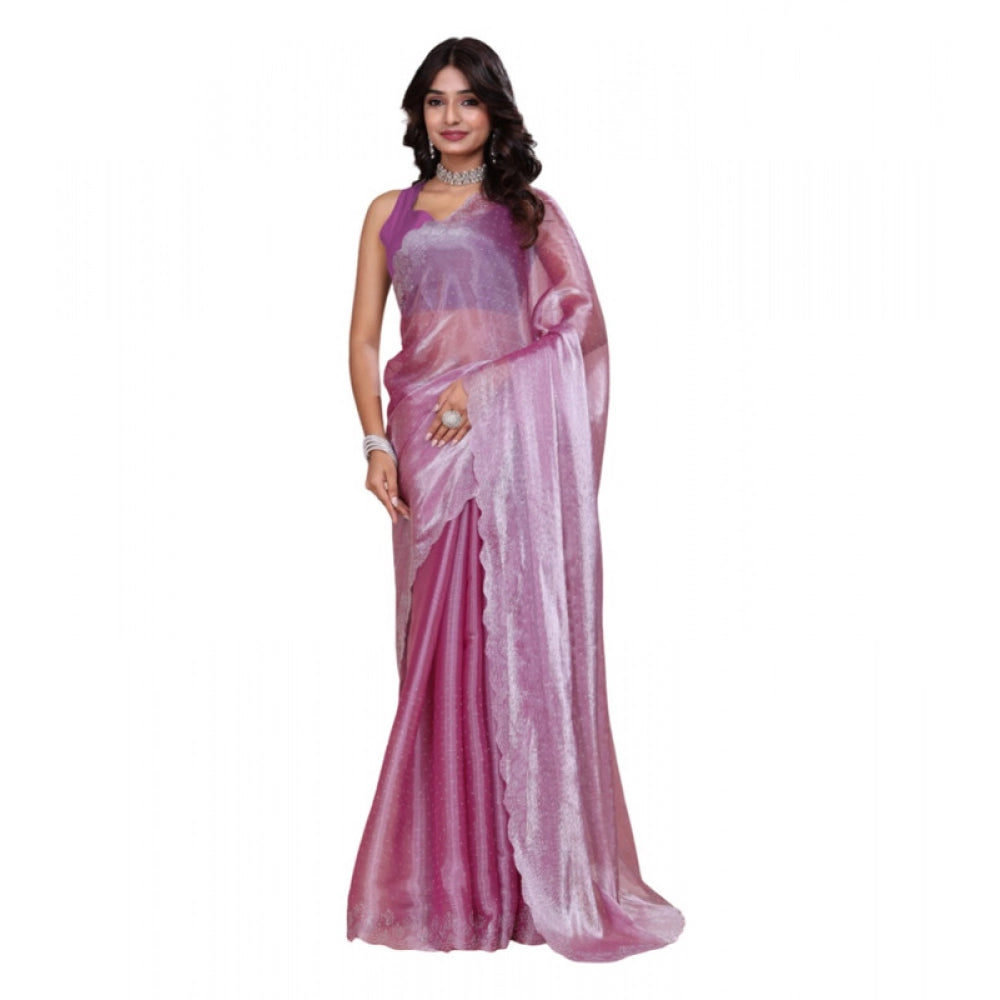 Women's Jimmy Choo Embellished Bollywood Saree — Magenta · Mgta
