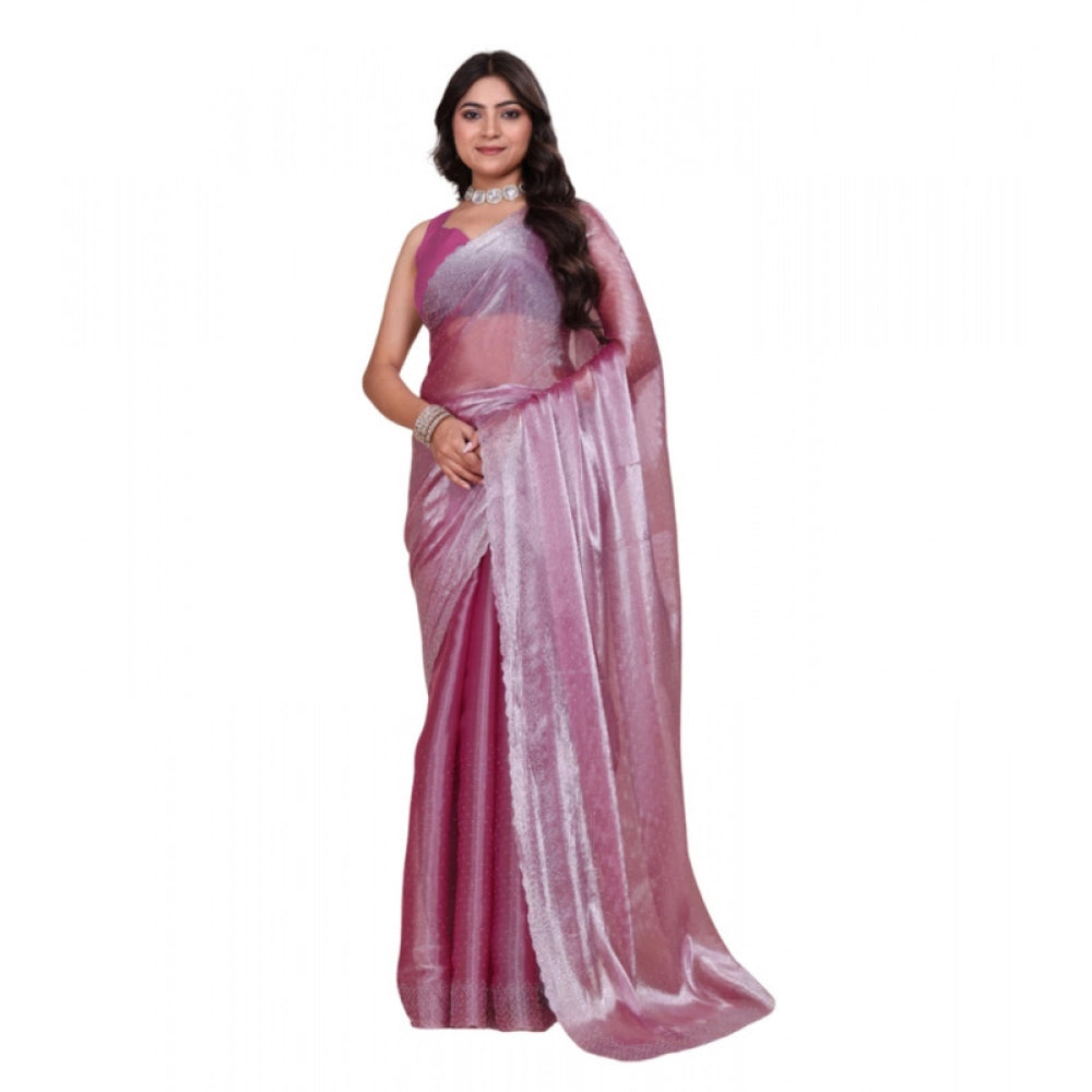 Women's Jimmy Choo Embellished Bollywood Saree — Magenta · Mgta