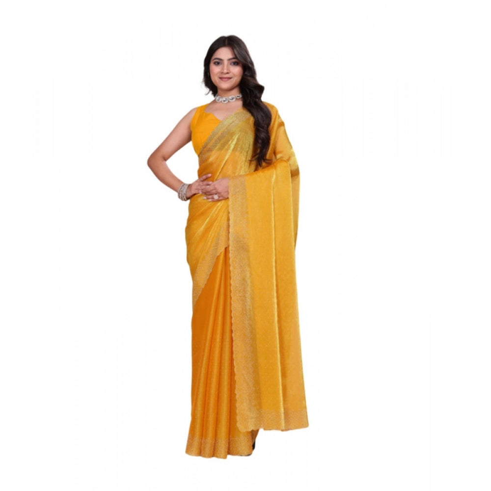 Women's Jimmy Choo Embellished Bollywood Saree — Mustard · Mstd