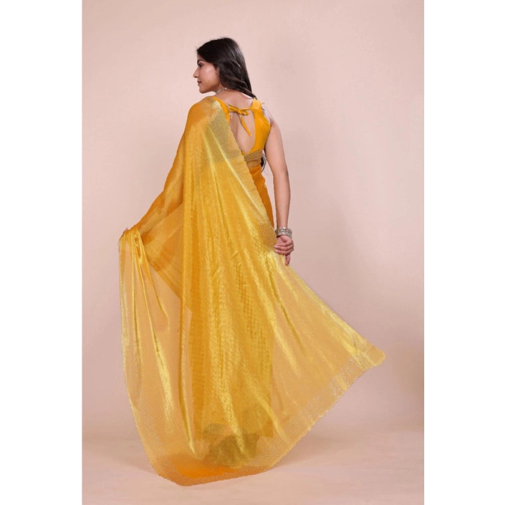 Women's Jimmy Choo Embellished Bollywood Saree — Mustard · Mstd