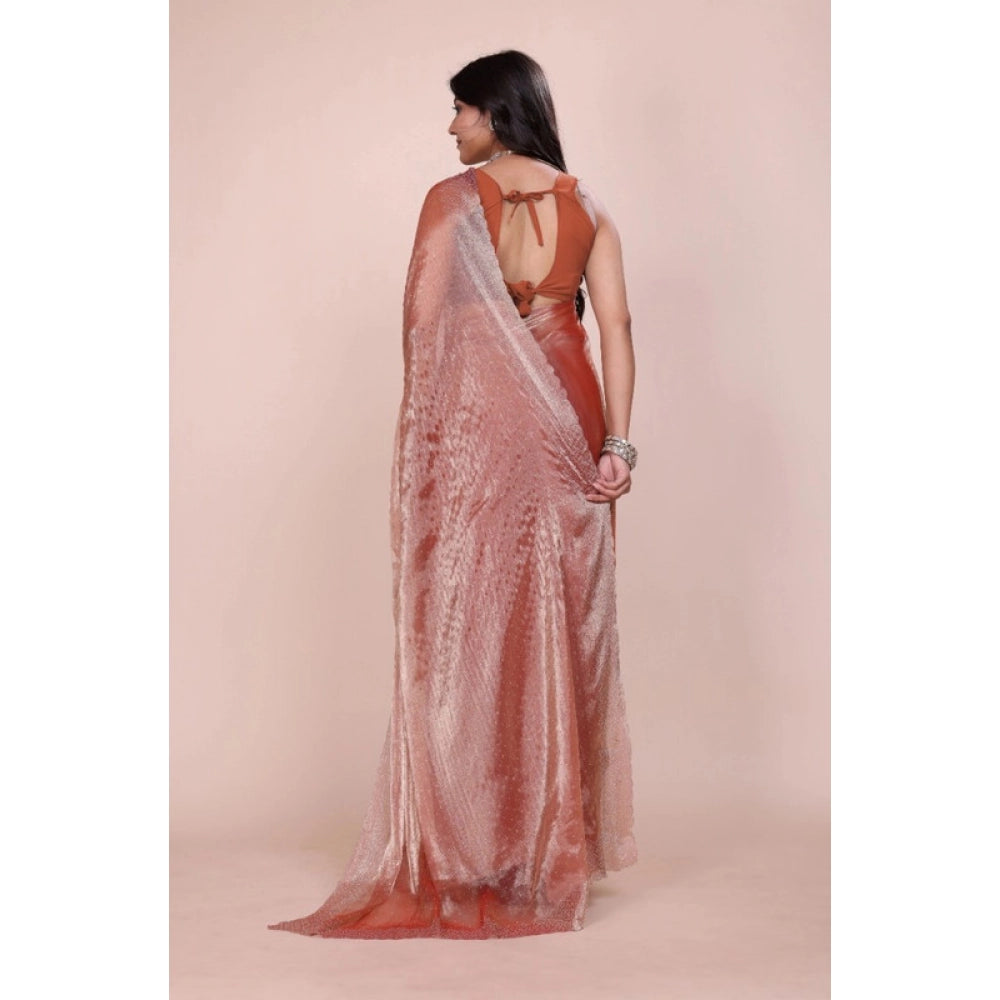 Women's Jimmy Choo Embellished Bollywood Saree — Orange · Orng